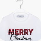 Футболка детская KAFTAN "Merry Christmas" , размер 32 (110-116), цвет белый 7825764 - фото 13108450