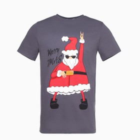 Футболка мужская KAFTAN "Xmas family" р.52, серый 7825769