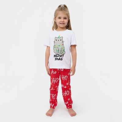 Пижама новогодняя детская KAFTAN «MEOWY XMAS» размер28 (86-92)
