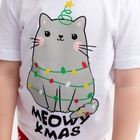 Пижама детская новогодняя: футболка, брюки, KAFTAN MEOWY XMAS, рост 98-104 см - Фото 6