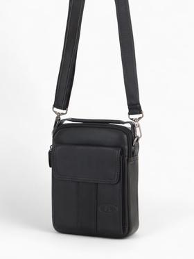 Сумка муж, 18*7*22, отд на молнии, н/карман, ручка, черный