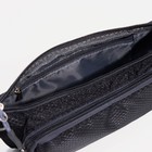 Сумка поясная на молнии, цвет чёрный - фото 22737184