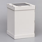 Коробка под торт, с ПВХ окном, белая, 30×30×45 см - Фото 2