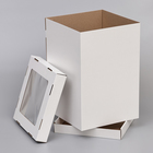 Коробка под торт, с ПВХ окном, белая, 30×30×45 см - Фото 5