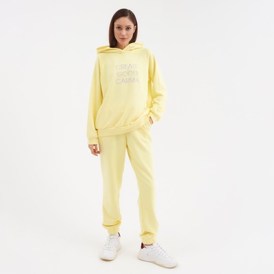 Костюм женский (толстовка, брюки) MIST Create, размер 40-42, жёлтый
