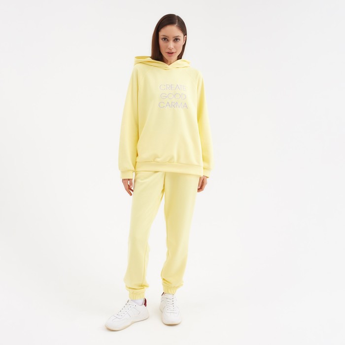 Костюм женский (толстовка  и брюки) MIST Create, р. 48-50, желтый 55537