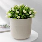 Кашпо для цветов со вставкой «Линель», 2.7 л, d=16 см, h=16 см, бежевое - Фото 5