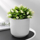 Кашпо для цветов со вставкой «Линель», 2.7 л, d=16 см, h=16 см, пластик, белое - Фото 5