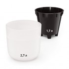 Кашпо для цветов со вставкой «Линель», 2.7 л, d=16 см, h=16 см, пластик, белое - Фото 3