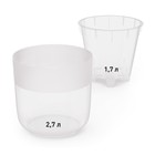 Кашпо для цветов со вставкой «Линель», 2.7 л, d=16 см, h=16 см, прозрачное - Фото 3