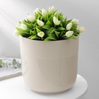 Кашпо для цветов со вставкой «Линель», 4.5 л, d=19 см, h=19 см, бежевое - Фото 5