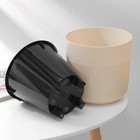 Кашпо для цветов со вставкой «Линель», 4.5 л, d=19 см, h=19 см, бежевое - Фото 2