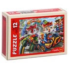 Пазлы «Забавные котики №5», 12 элементов (комплект 32 шт) - фото 24338099