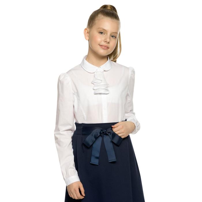 Блузка для девочек, рост 146 см, цвет белый - Фото 1