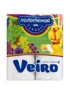 Полотенца бумажные Veiro Classic, белые, 2 слоя, 2 рулона  (артикул 9194011)  большой выбор товаров оптом и в розницу по низким ценам с доставкой