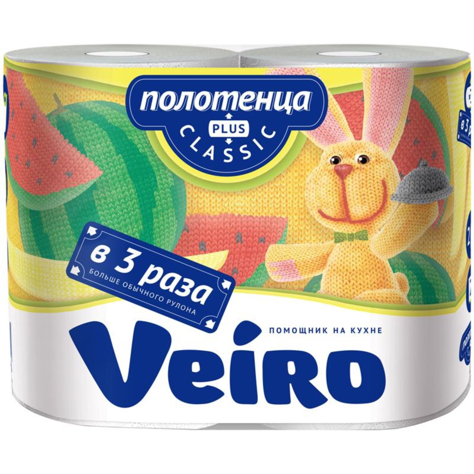 Полотенца бумажные Veiro Classic Plus, белые, 2 слоя, 2 рулона (9194012 ...