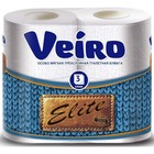 Туалетная бумага Veiro Elite, 3 слоя, 4 рулона, белая - фото 296738609