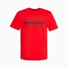 Футболка President, размер S, цвет красный - фото 318976399