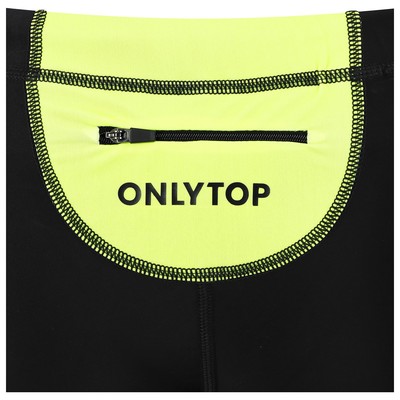Тайтсы ONLYTOP беговые компрессионные, размер 52, чёрные