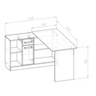 Стол письменный «Клик Мебель. СПЛ - 1», 1350×1238×750 мм, цвет дуб сонома/белый глянец - Фото 3