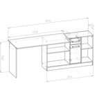 Стол письменный «Клик Мебель. СПЛ - 1», 1350×1238×750 мм, цвет дуб сонома/белый глянец - Фото 4