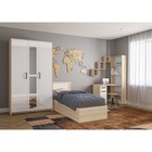 Стол письменный «Клик Мебель. СПЛ - 2», 1150×600×1828 мм, цвет дуб сонома/белый глянец - Фото 3