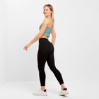 Леггинсы женские спортивные, цвет чёрный, размер 48 9118470