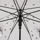 Зонт - трость полуавтоматический «Единорог», 8 спиц, R = 47 см, цвет белый/розовый - Фото 3