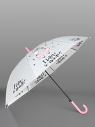 Зонт - трость детский «Единорог», полуавтоматический, 8 спиц, R=47/55 см, d=94 см, белый - Фото 4