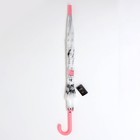 Зонт - трость полуавтоматический «Единорог», 8 спиц, R = 47 см, цвет белый/розовый - Фото 5