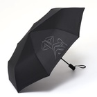 Зонт автоматический «Шёпот», 3 сложения, 8 спиц, R = 48 см, цвет чёрный - Фото 4