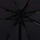 Зонт автоматический «Шёпот», 3 сложения, 8 спиц, R = 48 см, цвет чёрный - Фото 6