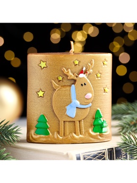 Свеча декоративная «Оленёнок», 7.8×3.5×8 см, золото