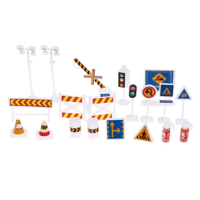 Набор игровой «Пожарная станция», машинки 12 штук, дорожные знаки, игровое поле - фото 1911777254