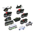 Набор игровой «Военная техника», машинки 12 штук, дорожные знаки, игровое поле - фото 7281817