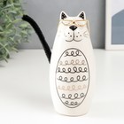 Сувенир керамика "Котик в очках с кучерявым животиком" 6,2х5,8х14 см - фото 3049868