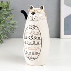 Сувенир керамика "Котик в очках с кучерявым животиком" 6,2х5,8х14 см - Фото 4