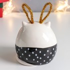 Сувенир керамика "Котик-пузанчик с золотыми ушками" 10,8х10,8х10,3 см - Фото 3