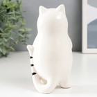 Сувенир керамика "Котик с сердечком" бело-чёрный с золотом 15х8,2х7,8 см   6436041 - Фото 3