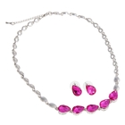 Набор 2 предмета: серьги, колье «Раманио», цвет малиновый - Фото 2