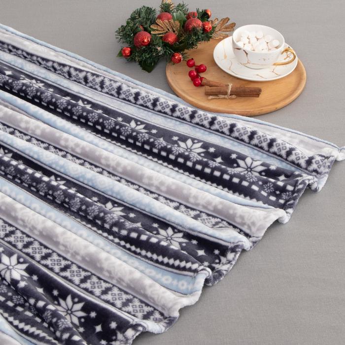 Плед LoveLife "Орнамент" 150*200 см, велсофт,100% п/э, 280гр/м - Фото 1