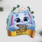 Ложка-загребушка «Кролик скачет на удачу!», металл, 1 х 4 см - Фото 5