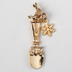 Ложка-загребушка «Кролик скачет на удачу!», металл, 1 х 4 см - Фото 2