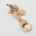 Ложка-загребушка «Кролик скачет на удачу!», металл, 1 х 4 см - Фото 3