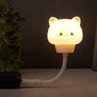 Подсветка для клавиатуры "Котенок" LED ночник USB белый 6,8х6х19 см RISALUX - Фото 3
