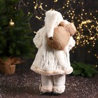 Дед Мороз под ёлку «Зимнее волшебство. Новогодняя игрушка с посохом и мешком», 47 см, белый - Фото 3