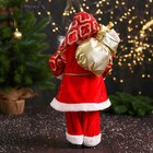 Дед Мороз под ёлку «Зимнее волшебство. Новогодняя игрушка в шубе», 47 см, красный - Фото 3