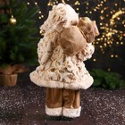 Дед Мороз под ёлку «Зимнее волшебство. Новогодняя игрушка в колпачке, с подарком», 47 см, бело-золотой - Фото 3