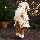 Дед Мороз под ёлку «Зимнее волшебство. Новогодняя игрушка в колпачке, с подарком», 47 см, бело-золотой - Фото 4