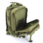 Рюкзак тактический туристический Storm tactic, 26 л, с карманами, однотонный, зелёный - Фото 8